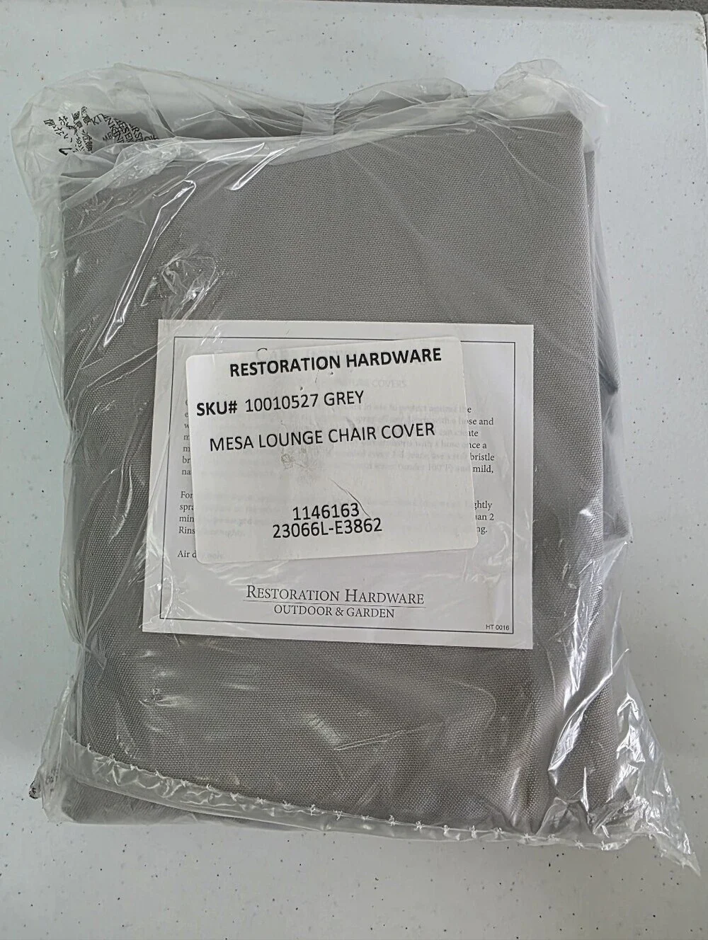 RH Restoration Hardware Mesa Lounge Chair Cover Grey Slipcover NEW 1146163